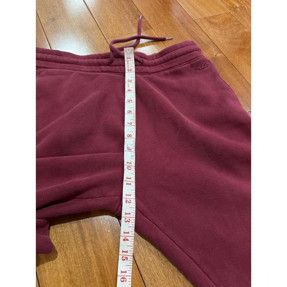 Hollister Sweatsuit Hoodie Jogger Set Burgundy Fleece Medium